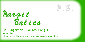 margit balics business card